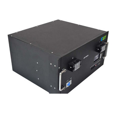 comprar Batería de fosfato de hierro de litio de 48V 100AH en negro para fuente de alimentación UPS personalizada fabricación en línea