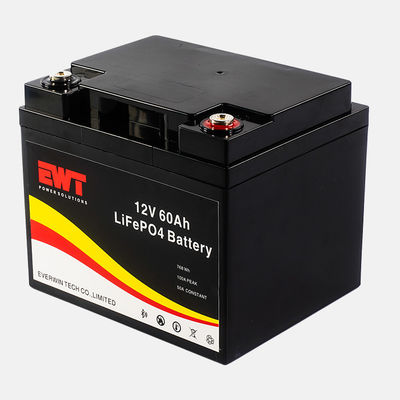 comprar Sistema solar al aire libre Batería recargable de litio LFP de 12V 12.8V 60Ah Batería de litio fosfato de hierro con BMS Fabricación en línea