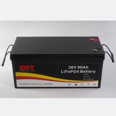 comprar 36V 90AH LifePo4 Batería Pack Venta de servicio OEM con humedad de almacenamiento 65±20% RH Alta seguridad Fabricación en línea