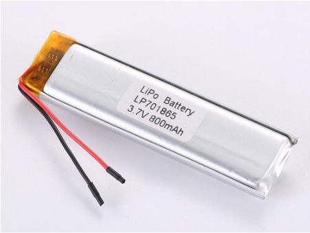 comprar JST Connector LP701865 3.7V 800MHA ROHS Certified Lithium Polymer Battery For High Performance And Efficiency Fabricación en línea