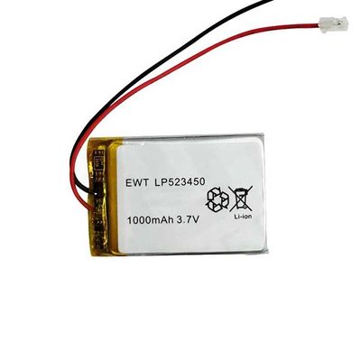 Batería de polímero de litio potente 3.7v 1000mah 402035 Batería CE