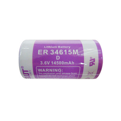 Batería de cloruro de tionylo de litio de alta velocidad cilindrica de 3.6V Batería de litio ER34615M