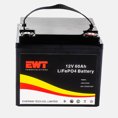 12V LFP Material de ánodo Batería de fosfato de hierro de litio IFR32700 12.8V 60Ah para sistemas de energía eléctrica
