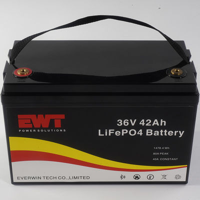 Batería de almacenamiento de energía Lifepo4 de 36V 42Ah para reemplazo de ácido de plomo con vida útil de ciclo largo