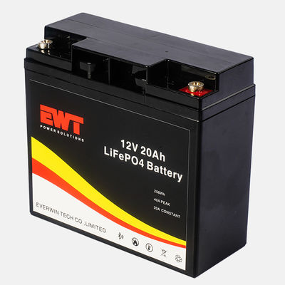 Vida útil del ciclo largo 12V 20Ah Batería de litio hierro fosfato para energía de respaldo