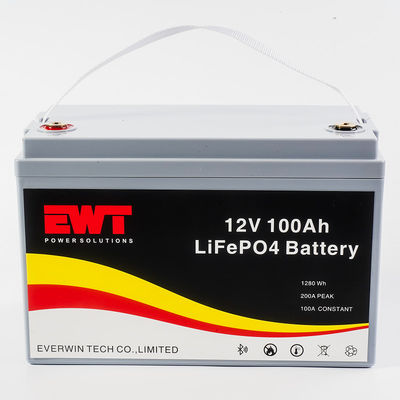 Batería de litio recargable de 12V 100Ah EWT para scooter Camping Golf de alta capacidad