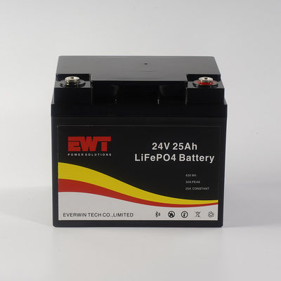 IFR26650 24V 25Ah 630Wh Lifepo4 Batería para el almacenamiento solar de motocicletas eléctricas