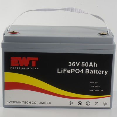36V 50AH LiFePO4 Batería para vehículos móviles de recreo Fuente de alimentación para sistemas de almacenamiento de energía