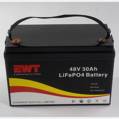 Display de capacidad del paquete de baterías inteligente con BMS 48V 30AH Factory Support Servicio OEM