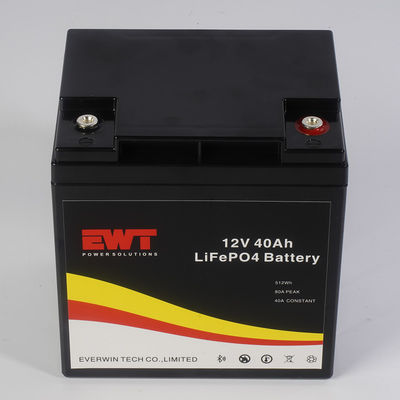 Batería Lifepo4 de 12V 40AH con protección contra el polvo y el agua