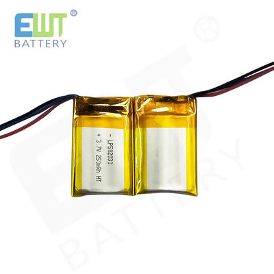 4.2V de carga de voltaje de corte y batería Li-Poly con celdas de bolsa LP502030 3.7V 250mAh