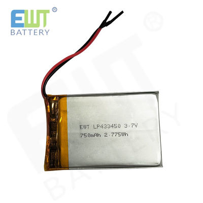 LP433450 3.7V 750mAh Li-Polymer Power Cell con protección contra exceso de descarga
