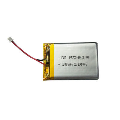 LP523449 3.7V 1000mAh Batería de polímero de litio con PCM