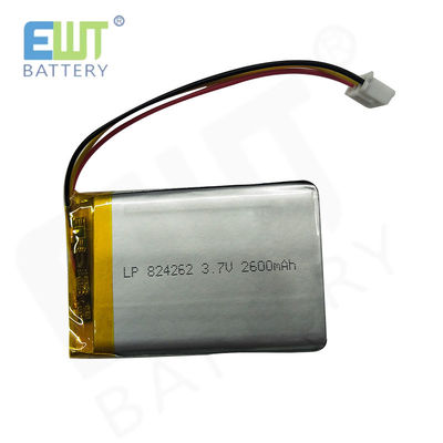 LP824262 3.7V 2600mAh Potencia de LiPo Pack de alta capacidad para dispositivo LED