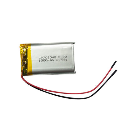 LP703048 3.7V 1000mAh Batería recargable de polímero de litio