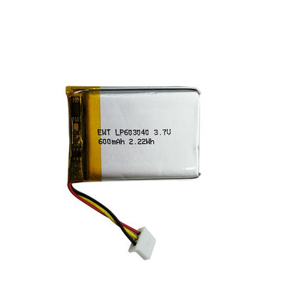 JST/Tipo de conector personalizado NO para la batería de polímero de litio LP603040