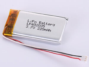 LP402035 3.7V 220MAH 1S1P Celular recargable de iones de litio de polímero Tipo de alta velocidad para un rendimiento duradero y una eliminación adecuada
