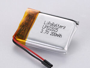 LP522025 200MAH Batería de polímero de iones de litio de alta capacidad -10C -65C con PCM para aplicaciones de alta demanda y de alto rendimiento
