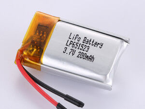 LP651523 3.7V 200MAH Prismático Polímero Li-ion Célula recargable La combinación perfecta de forma y función Pequeño tamaño