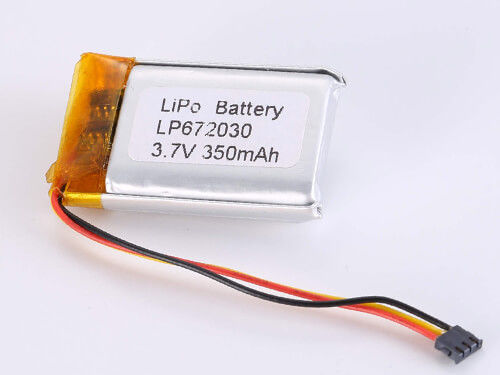 3.7V 350MAH 500-1000 ciclos Batería de polímero de litio -20 a 60 grados Celsius Temperatura de descarga
