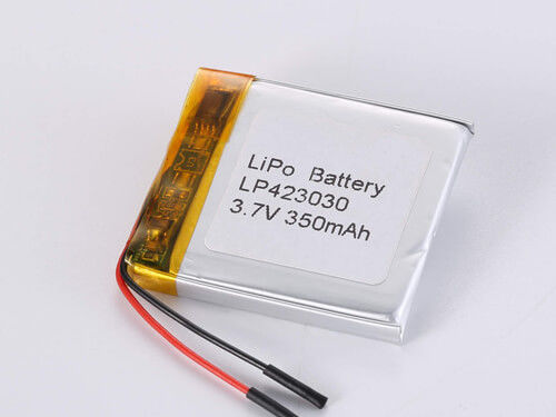 LP423030 3.7V 350MAH Batería de polímero de litio de larga duración para dispositivos recargables -20 a 45 grados Celsius