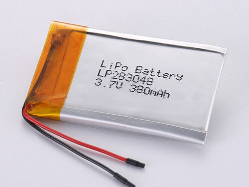 LP283048 3.7V 380MAH Batería de polímero de litio recargable de grado A -20 a 45 grados Celsius
