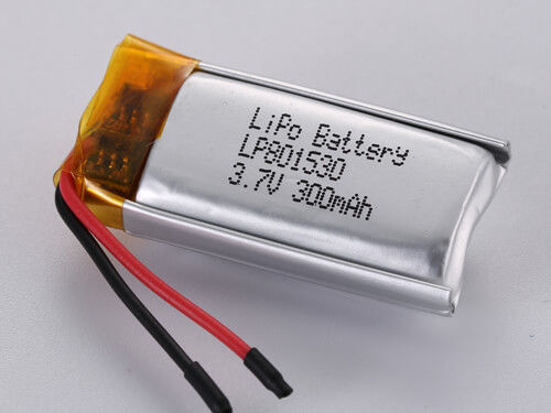 LP801530 3.7V 300MAH Batería recargable de polímero de litio para -20 a 60 grados Celsius Temperatura de descarga y capacidad