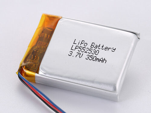 LP552530 3.7V 350MAH Batería recargable de polímero de litio -20 a 45 grados centígrados rendimiento máximo de grado A
