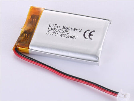 LP552535 3.7V 450MAH Batería de polímero de litio a baja temperatura Certificada ROHS y adecuada para aplicaciones industriales