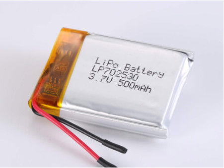 3.7V 500mAh Batería recargable con célula de litio polimérico certificada ROHS para aplicaciones de trabajo pesado