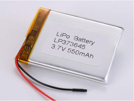 Batería de polímero de litio de alta capacidad 3.7V 550mah 1C de descarga de corriente para productos electrónicos