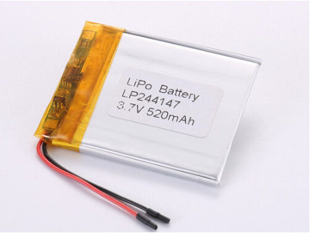 Otras células recargables de material de ánodo de litio de polímero LP244147 3.7V 520MAH para un rendimiento máximo y certificación ROHS