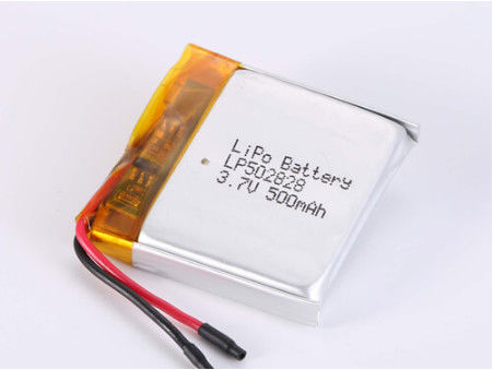 LP502828 Batería de polímero de litio de 3,7V 500MAH con tipo de conector JST/personalizado y certificados ROHS Voltado 3,7V Material de ánodo Otro