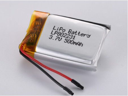 LP802231 3.7V 500MAH Batería de polímero de litio de plata con amplias aplicaciones y protección de PCB