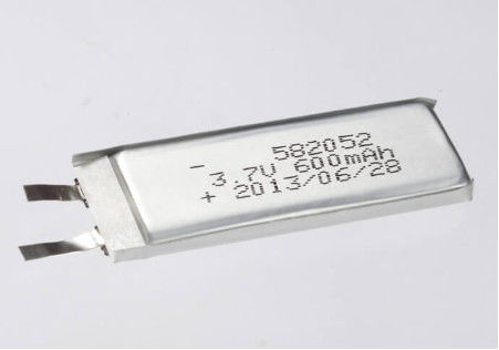 3.7V 600MAH 3.7V Batería de polímero de plata con célula recargable de polímero de litio para aplicaciones de trabajo pesado