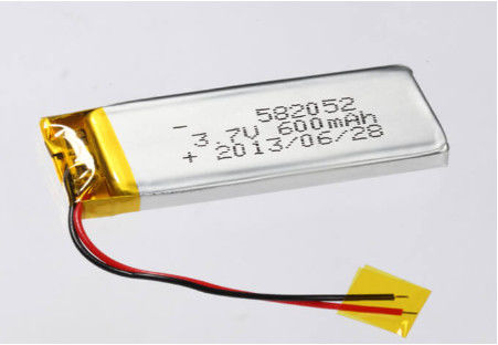 3.7V 600MAH Método de carga CC/CV Batería prismática de iones de litio Fabricantes 582052 Batería de polímero de litio Plata