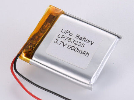 LP753235 3.7V 900MAH batería de iones de litio fabricantes Celular recargable de iones de litio de polímero recargable -20°C a 60°C Temperatura de descarga para sus necesidades