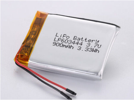 LP603444 3.7V 900MAH batería de iones de litio fabricantes Tamaño de moneda Batería de litio de polímero grado A para dispositivos cargables