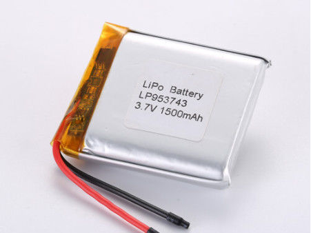 LP953743 3.7V 1500MAH fabricantes de baterías de iones de litio Batería recargable de polímero de litio de larga duración -20°C a 60°C Calificación A para los mejores resultados
