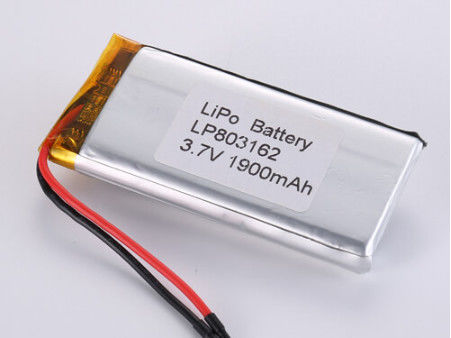LP803162 Batería de iones de litio de 3.7V 1900mah fabricantes de batería de iones de litio de alta capacidad LiPo Pack con Soft Pack incluido