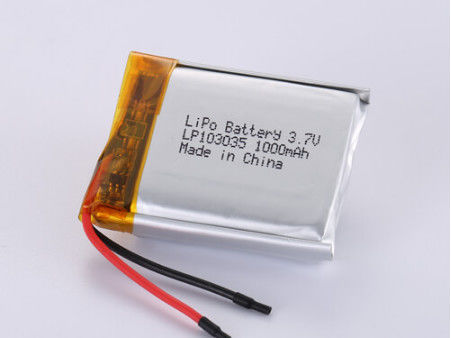 LP103035 3.7V 1000mah batería de iones de litio fabricantes, Soft Pack Batería recargable de polímero de litio Protección contra la sobre descarga