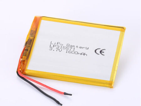 LP315571 3.7V 1600mAh Batería de iones de litio con protección contra sobre descarga y larga vida útil