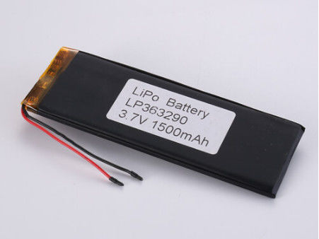 Plata 3.7V 1500MAH Batería de iones de litio Fabricantes de alta capacidad LiPo Pack con grado A y 1C tasa de descarga máxima