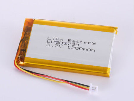 LP503759 3.7V 1200MAH Batería de iones de li Fabricantes de plata para dispositivos recargables