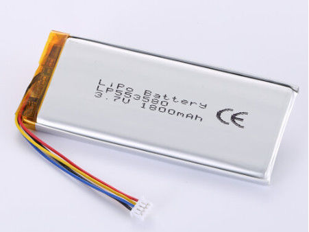 LP553580 3.7V 1800MAH Batería de iones de litio fabricantes La velocidad de descarga Sí y la célula recargable de iones de litio de polímero con certificación CE