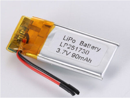 Batería de iones de li recargable de 3,7V 90MAH, con protección contra sobrecorrientes