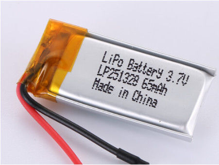 LP251328 3.7V 65MAH Fabricantes de baterías de iones de li con características de seguridad de PCB de protección de cortocircuito y voltaje abierto