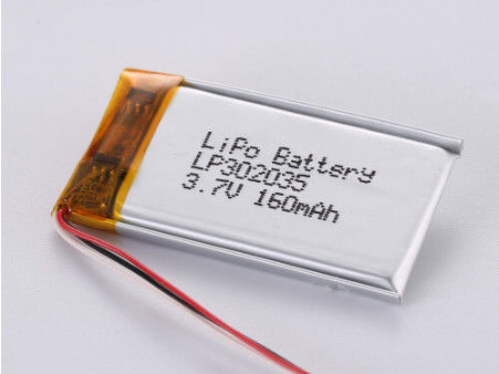 Pack LiPo de alta capacidad 3.7V con protección de PCB y suministro de energía LP302035 3.7V 160MAH Fabricantes de baterías de iones de li