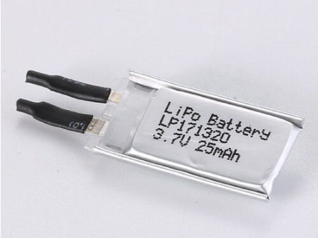 LP171320 3.7V 25MAH Batería recargable de polímero de litio ligera y potente con protección de PCB