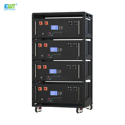 51.2V 200Ah Batería solar de litio hierro fosfato tipo de almacenamiento de energía con certificación RoHS y comunicación RS232
